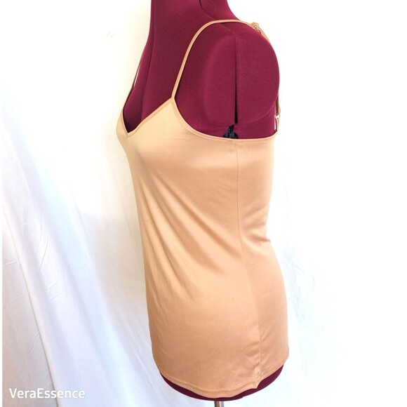Cami Tank Top Camisole Nude Sz S Adjustable Spaghetti Straps - Picture 2 of 7